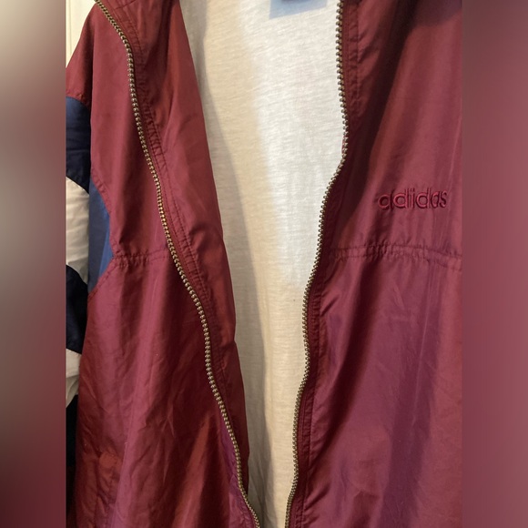Vintage 1990's Adidas Zip Up Track Jacket Windbreaker Size Large (Men's) - Picture 5 of 6